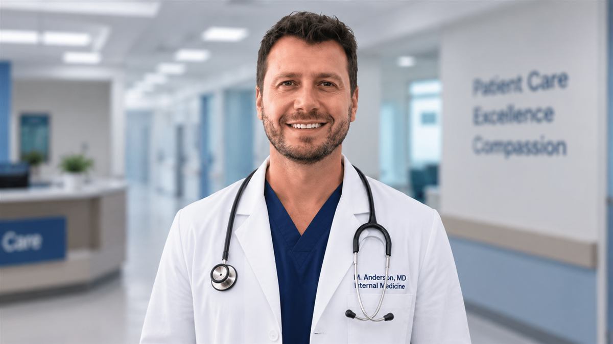 Dr. Marcus Becker clinical portrait